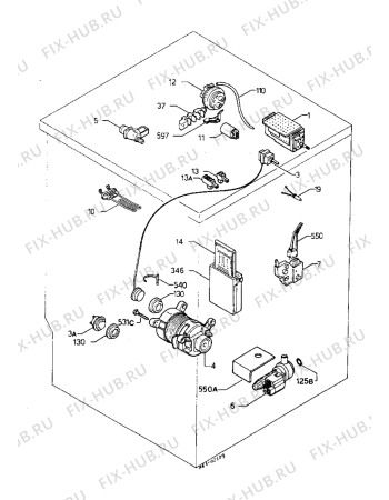 Взрыв-схема стиральной машины Zanussi ZF1012C - Схема узла Electrical equipment